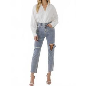 NEW ENDLESS ROSE perfect v-neck blouse in white